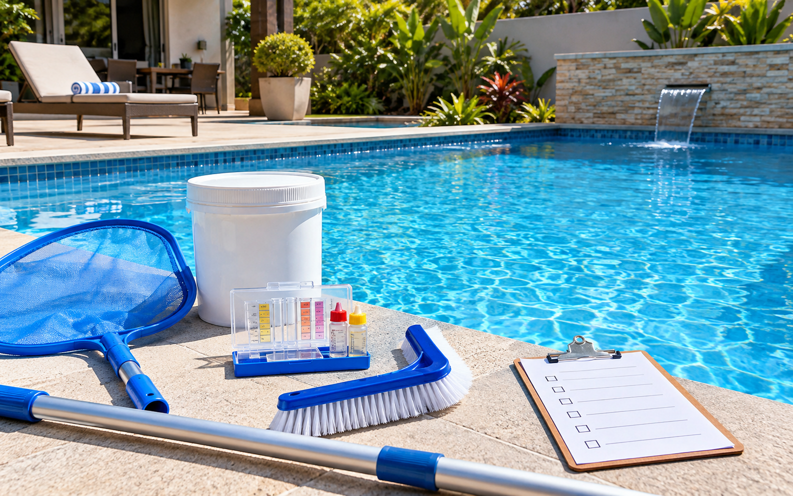 Manutenção de piscina residencial: checklist semanal completo